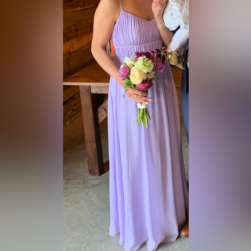 Azazie Lilac Pleated Dress